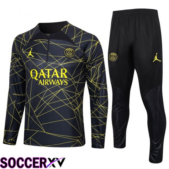 JORDAN Paris PSG Training Tracksuit Suit Black 2023/2024