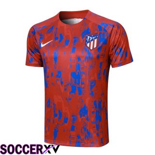 Atletico Madrid Training T Shirt Red Blue 2023/2024