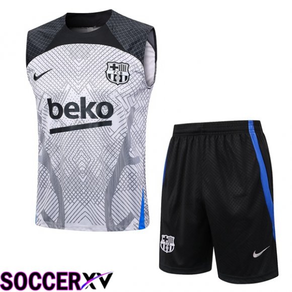 FC Barcelona Soccer Vest + Shorts Grey 2023/2024