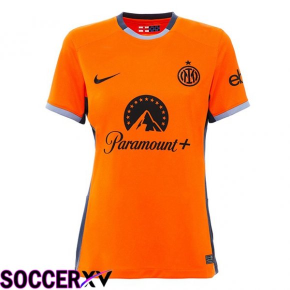 Inter Milan Womens Soccer Jersey Third Orange 2023/2024