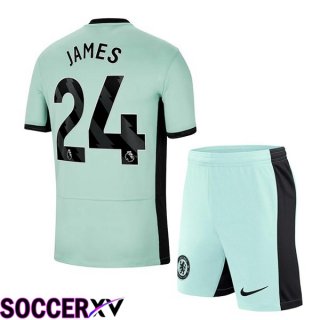 FC Chelsea (James 24) Kids Soccer Jersey Third Green 2023/2024