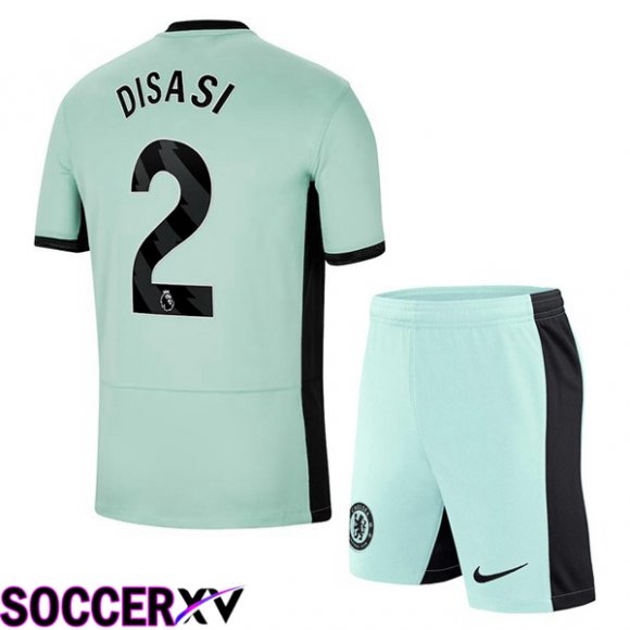 FC Chelsea (Disasi 2) Kids Soccer Jersey Third Green 2023/2024