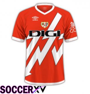 Rayo Vallecano Away Soccer Jersey Red 2024/2025