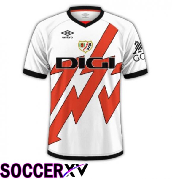 Rayo Vallecano Home Soccer Jersey White 2024/2025