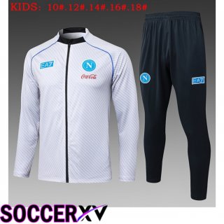 SSC Napoli Kids kit Training Tracksuit - Training Jacket White 2025/2026