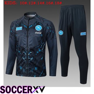 SSC Napoli Kids kit Training Tracksuit - Training Jacket Grey 2025/2026