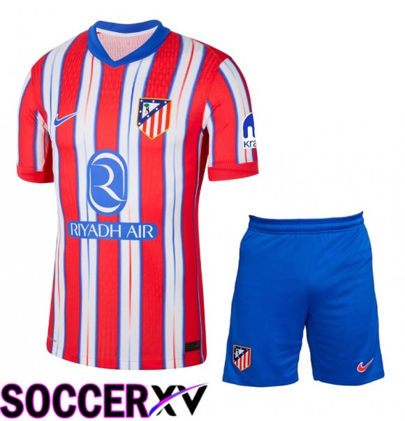 Atletico Madrid Home kit Soccer Jersey + Shorts 2024/2025