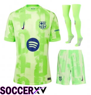 kit Soccer Jersey FC Barcelona Third kit Soccer Jersey (Shorts + Socks) 2024/2025