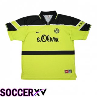 Dortmund BVB Retro Home Soccer Jersey Yellow 1997-1998  Dortmund BVB Retro Home Soccer Jersey Yellow 1997-1998