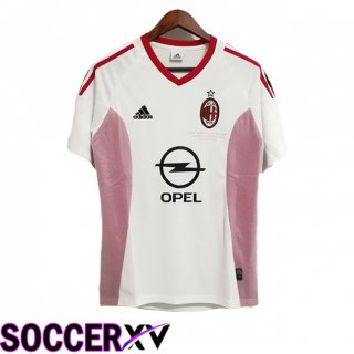 AC Milan Retro Away Soccer Jersey White 2002-2003