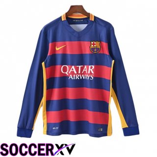 FC Barcelona Retro Home Soccer Jersey Long sleeve Blue Red 2015-2016  FC Barcelona Retro Home Soccer Jersey Long sleeve Blue Red 2015-2016