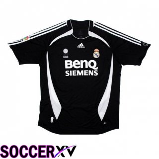 Real Madrid Retro Away Soccer Jersey Black 2006-2007