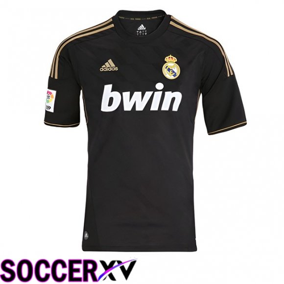 Real Madrid Retro Away Soccer Jersey Black 2011-2012