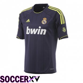 Real Madrid Retro Away Soccer Jersey Black 2012-2013
