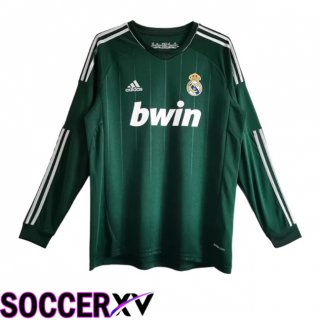 Real Madrid Retro Third Soccer Jersey Long sleeve Green 2012-2013