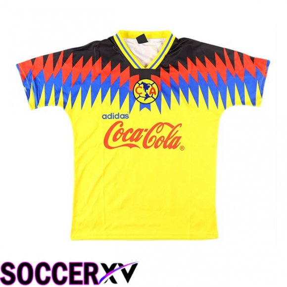 Club America Retro Home Soccer Jersey Yellow 1995-1996
