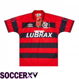 Flamengo Retro Home Soccer Jersey Red Black 1994-1995