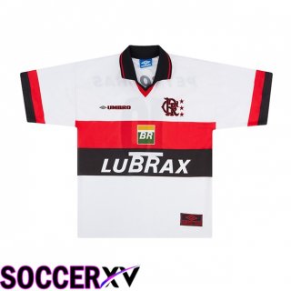 Flamengo Retro Away Soccer Jersey White 1998-1999