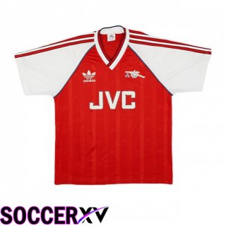 Arsenal Retro Home Soccer Jersey Red White 1988-1990  Arsenal Retro Home Soccer Jersey Red White 1988-1990