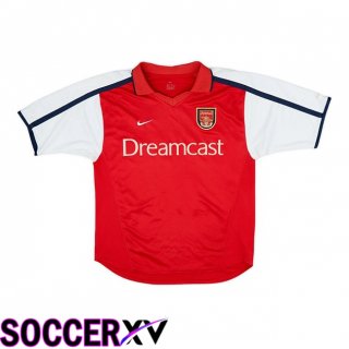 Arsenal Retro Home Soccer Jersey Red White 2001-2002  Arsenal Retro Home Soccer Jersey Red White 2001-2002