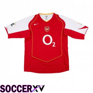 Arsenal Retro Home Soccer Jersey Red White 2004-2005  Arsenal Retro Home Soccer Jersey Red White 2004-2005