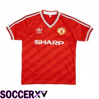 Manchester United Retro Home Soccer Jersey Red 1986-1988  Manchester United Retro Home Soccer Jersey Red 1986-1988