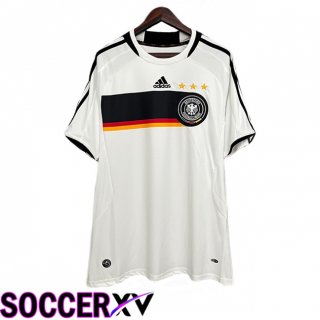 Germany Retro Home Soccer Jersey White 2008