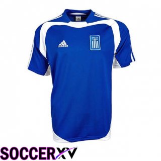 Grèce Retro Home Soccer Jersey Blue 2004