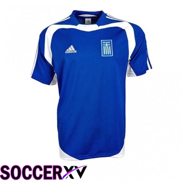 Grèce Retro Home Soccer Jersey Blue 2004