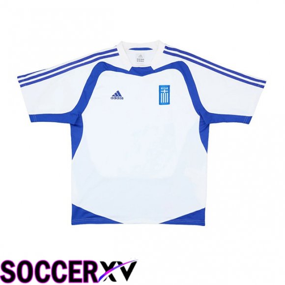 Grèce Retro Away Soccer Jersey White 2004