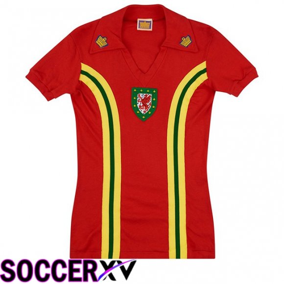Pays de Galles Retro Home Soccer Jersey Red 1976-1979