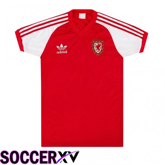 Pays de Galles Retro Home Soccer Jersey Red 1980-1982