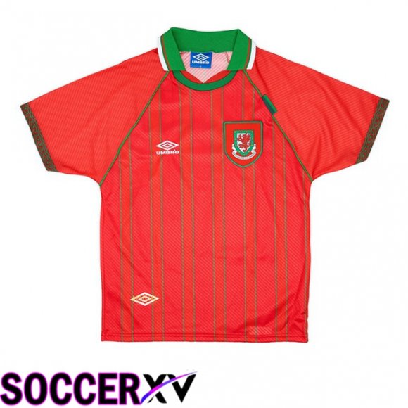 Pays de Galles Retro Home Soccer Jersey Red 1994-1996