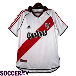 River Plate Retro Soccer Jersey Home White 2000-2001