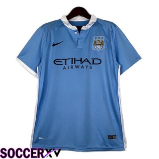 Manchester City Retro Soccer Jersey Home Blue 2015-2016