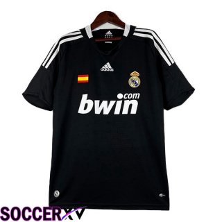 Real Madrid Retro Soccer Jersey Third Black 2008-2009