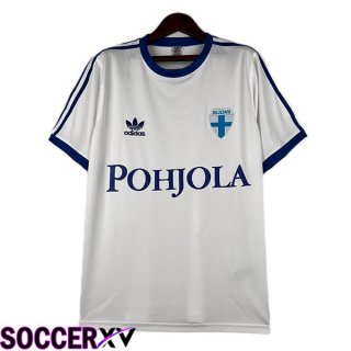 Finland Retro Soccer Jersey Home White 1982