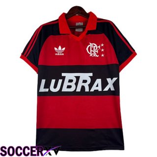 Flamengo Retro Soccer Jersey Home Red Black 1987