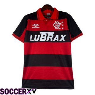 Flamengo Retro Soccer Jersey Home Red Black 1990