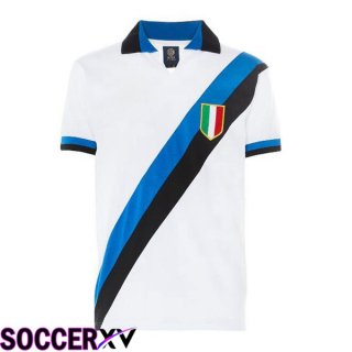 Inter Milan Retro Soccer Jersey Away White Blue 1963-1964