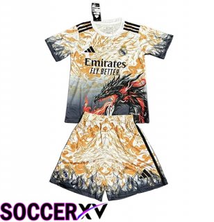 Real Madrid Kids Soccer Jersey Special Edition Orange 2025/2026