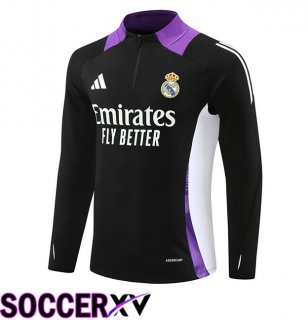 Real Madrid Training Sweatshirt Purple Black 2024/2025