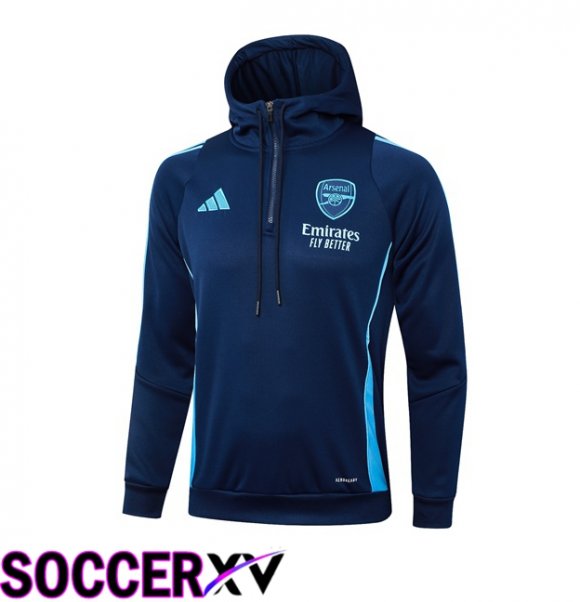 Arsenal Training Sweatshirt Hoodie Blue Royal 2024/2025