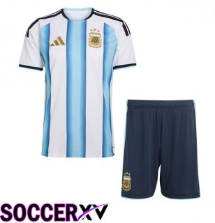 Argentina Kids Home Soccer Jersey Blue White 2026/2027