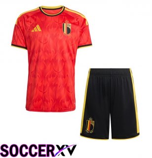 Belgium Kids Home Soccer Jersey Red 2026/2027
