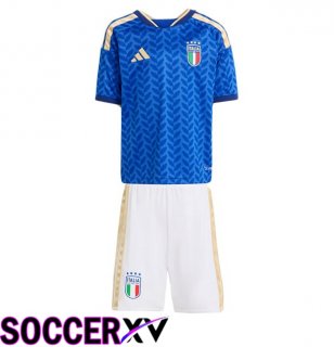Italy Kids Home Soccer Jersey Blue 2026/2027