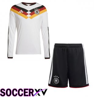 Germany Kids Home Soccer Jersey Long sleeve White 2026/2027