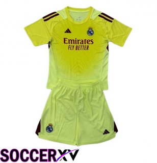 Real Madrid Kids Goalkeeper Soccer Jersey Yellow 2025/2026