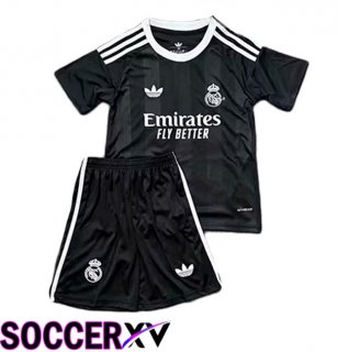 Real Madrid Kids Goalkeeper Soccer Jersey Black 2025/2026
