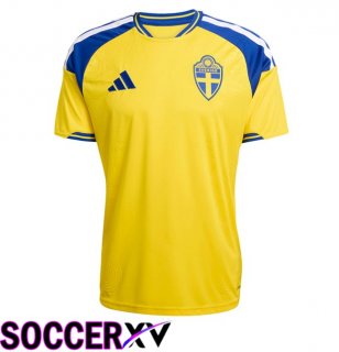 Sweden Home Soccer Jersey Yellow 2026/2027